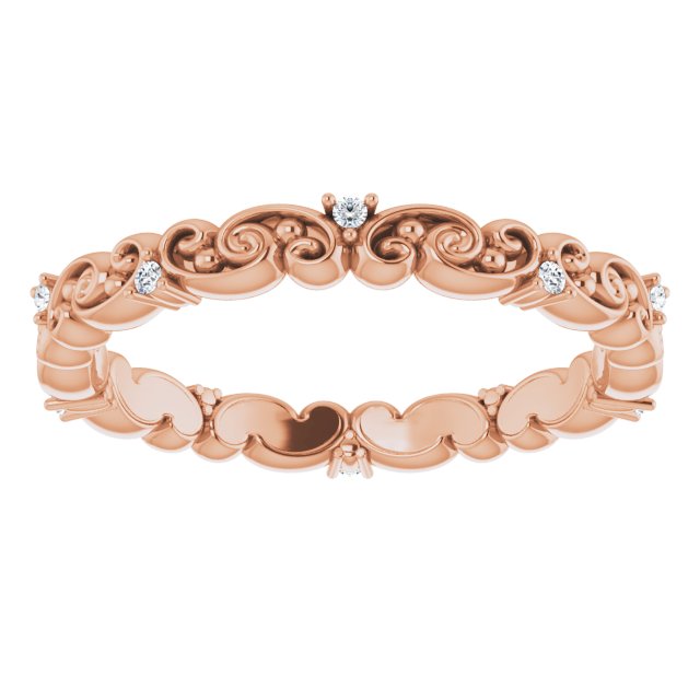 Art Deco Style Stackable Diamond Eternity Band-VIRABYANI